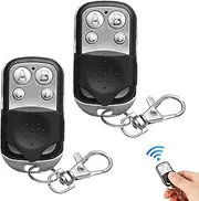 2 Pack Universal 433MHz Garage Door Remote Control Key Fob, Electric Gate Opener, Wireless Cloning Key Fob for Garage, Electric Gates, Universal Garage Door Opener Remote