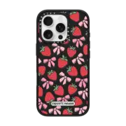 iPhone 16 Pro Impact Case MagSafe Compatible Strawberry Bows
