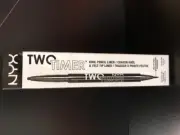 NYX Two Timer - Pencil Liner & Felt Tip Liner - Jet Black TT01