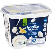 Woolworths Vanilla Yoghurt 1kg