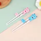 1Pair Chopsticks Plastic For Kids Cartoon Learning Chop Sticks Training Chop F5❤