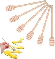 LIFKOME 6pcs Honey Dippers Sticks 16cm Wooden Stirring Sticks Small Honey Stirrers Kitchen Gadgets for Home and Holiday Party Favors