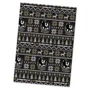 Collingwood Magpies AFL Xmas Team Logo Wrapping Paper Giftwrap