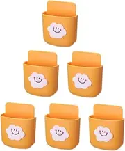 6Pcs Wall Remote Holder Adhesive Phone Mount Pen Organizer Space Saving Storage for Controls Pencils Markers Easy Installation for Home Office