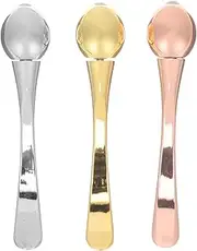 3pcs Eye Cream Stick Skincare Spatula Facial Tool Skincare Tool Professional Eye Roller Massage Tool Face Cream Spatula Mini Tools Face Tools The Rose Triple Metal Massage Stick