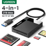 UGREEN Card Reader 4-in-1 USB3.0/USB-C SD Micro SD TF CF Adapter For Laptop PC