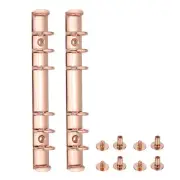 A6 Ring Binder Mechanisms, 2 Set 6-Hole Replacement Binder Planner, Rose Gold
