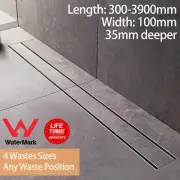 300-3900mm Shower Grate Smart Tile Insert Floor Waste Drain 40/50/72/80mm Waste
