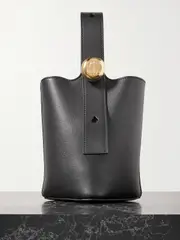 [LOEWE] LOEWE - Pebble Mini Leather Tote - Black - One size One size Black
