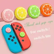 4Pcs For Nintendo Switch Joystick Controller Covers Lemon Thumb Grip Joy-Con Cap