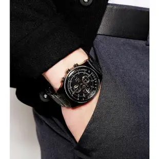 A│X Armani Exchange 經典大AX logo三眼鋼錶 男錶【Watch On-line Store】