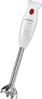 [Bosch] CleverMixx MSM24500 Hand Blender, Stainless Steel Mixing Base, Universal Chopper, Mixing and Measuring Cup, Whisk, Lightweight Housing, 4-Blade Knife, Easy Cleaning, 400 W, White/Red