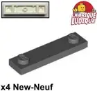 LEGO 4x Flat Modified 1x4 2 Studs 2 Peg Groove Dark Grey/Dark B Gray 41740