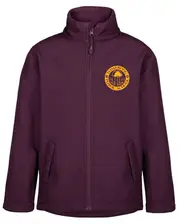 L/S Maroon Soft Shell Jacket With Emb