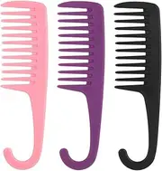 tiopeia 3 Pack Hair Comb Large Wide Tooth Comb Shower Combs Curl Wet Comb for Long, Wet or Curly Hair Detangling