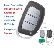 Smart Remote Car Key Fob 3 Buttons 433.92MHz ID47 Chip for Hyundai Tuscon