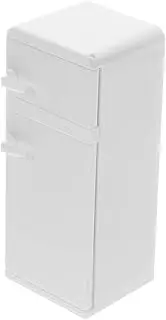 ERINGOGO Miniature Fridge Ornament Boys and Girls Pretend Play Toy White Mini Fridge for Dollhouse Craft Set Educational Toy for Boys and Girls
