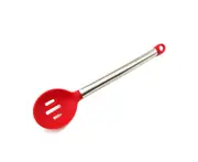 Silicone Non-stick Spatula Soup Scoop Colander Scraper Kitchen Cooking Tool-Red Colander