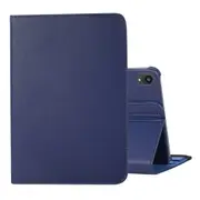 For iPad mini 6 Case,360 Rotating Lychee Flip PU Leather Case, Holder, Blue