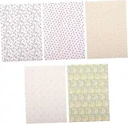 Toddmomy 5 Sheets Miniature House Wall Decals Stickers for 1:12 Dollhouse Decor Easy Peel and Stick Waterproof PVC Bright Colors
