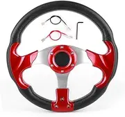 12 5in Steering Wheel For Car Modified Accessory Adopt Superior Aluminum And PVC Material Fine Workmanship Stylish And Generous Personalize Your Car Interior Style Proper