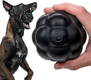 Monster K9 Indestructible XL Treat Dog Ball - Lifetime Replacement - Medium & Large Breeds - Ultra Durable for Aggressive Chewers - Chew, Tug, & Fetch Dog Toy - Made in USA - 4.5"