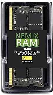 [NEMIX RAM] 16GB (1X16GB) DDR4 2666MHZ PC4-21300 2Rx8 1.2V CL19 260-PIN Non-ECC SODIMM Compatible with Apple iMac Mac Mini Computers