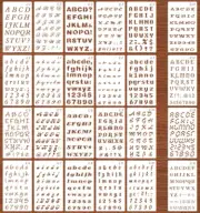 24 Pack Drawing Painting Stencils Template for Number and Alphabet Crafting
