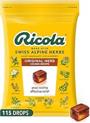 Ricola Original Herbal Cough Suppressant Throat Drops, 130ct Bag