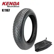 Kenda K1167 20x4.0 Fat Tire for E-bike and ATV, Black, Centerless, Size 20x4.0 20x4.0 and tube