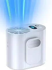 Portable Waist Fan with Flashlight,3 Wind Speeds & 10000mAh Rechargeable Cooling Fan,Hands-Free Fan Clip,Mini Ceiling Fan,Wearable Belt Fan for Outdoor Indoors Camping Gardening Travel Use (White)