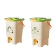 Compost Bin with Handle Composting Container for Yard Kitchen Scraps