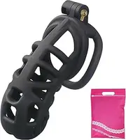 Black Chastity Cage Lock Pennis Resin Chastity Device Exerciser Adult Sex Toy for Man Penis Exercise Bondage Cook Cages Restraint