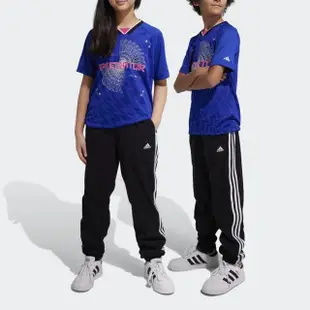 【adidas 愛迪達】長褲 大童 男童 女童 運動褲 亞規 U 3S WOVEN PANT 黑 HR6334