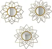 Manortang Champagne Gold Round Mirrors for Wall Pack of 3 - | Decorative Decor& Vintage Room Decor|Circle Modern Gifts Women & Moms Mirrors…