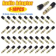 Microphone Speaker Plug Audio 6.35mm Male Plug to jack 3.5mm 3Poles Gold Plated