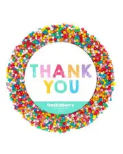 Freckleberry Thank You Milk Chocolate Freckle 40g - Made in Australia - Glute...