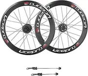 Front Rear ycle Wheelset with Front Rear Quick Release Skewer 451mm 100/135mm Black One Size