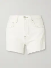 [FRAME] FRAME - Le Super High Frayed Denim Shorts - White - 27 27 White