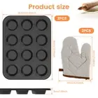 Muffin Pan 12 Cavity Muffin Tray Nonstick Cupcake Baking Tray Temperature Drpzc