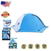 Durable 2-Person Backpacking Tent with Double Layer & Quick Setup - All Weather