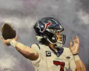 CJ Stroud painting, 16 x 20 acrylic on canvas hand-painted by me, Rob