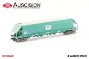 Auscision (NLH-1) NPZH Limestone Hopper, FreightCorp Faded PTC Blue - 4 Car Pack