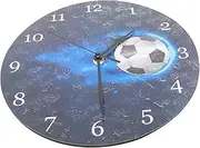 ifundom Football Wall Clock Silent Decorative Clock for and Office Modern Sports Design Easy to Install Mute Function Unique Home Decor