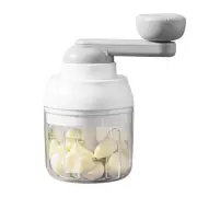 Manual Food Processor Cordless Vegetable Chopper With Hand Crank MashedGarlic