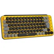 Logitech Pop Keys Blast Wireless Mechanical Keyboard, Brown switch, Yellow/Black