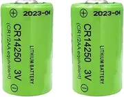 HOUYIBO 2PCS CR14250 3V 850mAh Replacement Cell Non-Rechargeable Disposable Lithium Battery for PLC Industrial Control Programmer