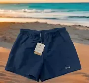 $59 Patagonia Womens Size Small Baggies Shorts 5 In Tidepool Blue Nylon