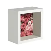 Nicola Spring Acrylic 3D Box Photo Frame - 4" x 4"
