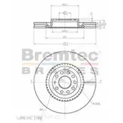 Bremtec Euro-Line GeoZinc Coated Brake Rotor - BDR17180EL